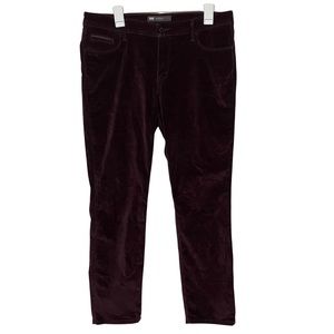 Levi’s Burgundy Mid Rise Velvet Skinny Jeans